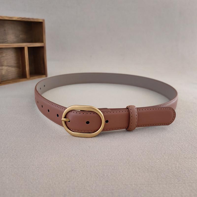 Style Womens Vintage Waist Belt Elliptical Metal Buckle Dress Shapewear Belt