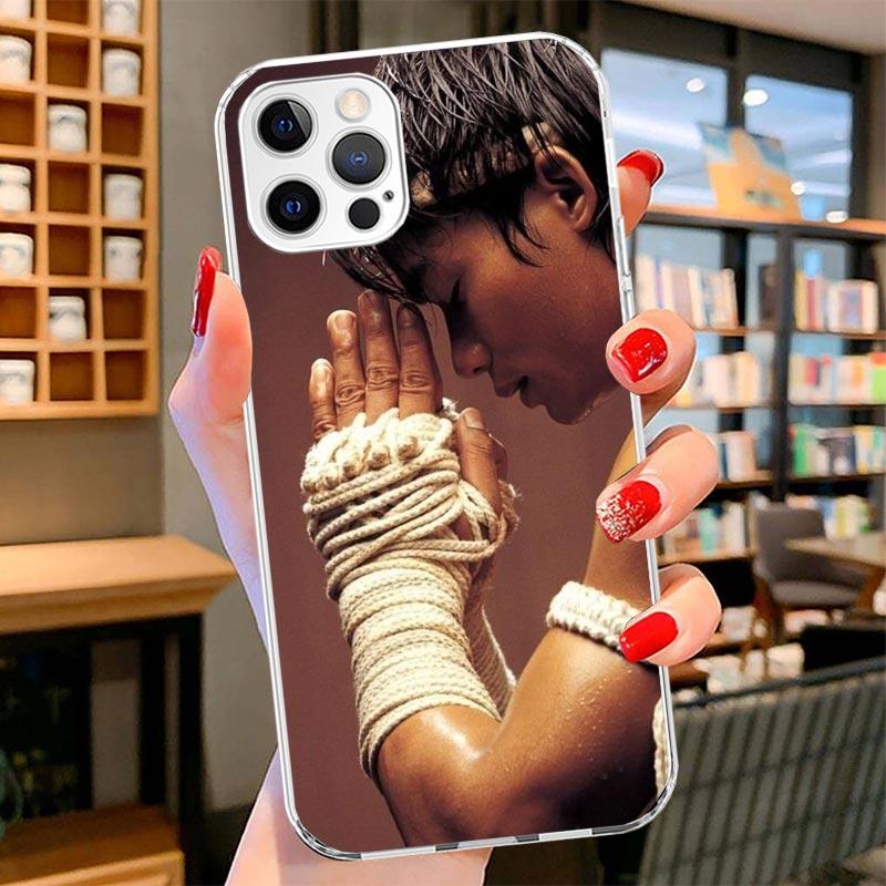 Muay Thai Fight Boxing Cover Phone Case For iPhone 16 17 Air 15 14 Pro Max 16E Phone Case 13 Mini 12 11 7 SE 8 Print Pattern Fit