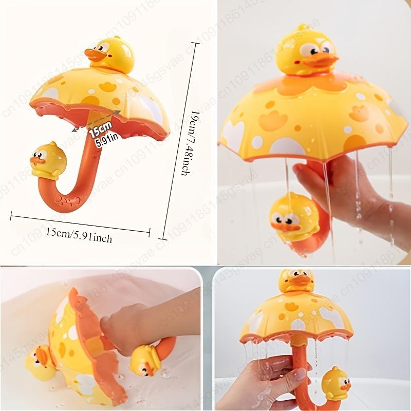 Kids Duck Umbrella Shower Children's Water Spray Bath Toy Spinning Fun Parent-Child Interactive Bath Toys