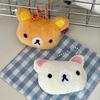 Kawaii Rilakkuma Anime Cartoon Plush Toys Keychain Cute Cartoon Backpack Pendant Accessories Gifts