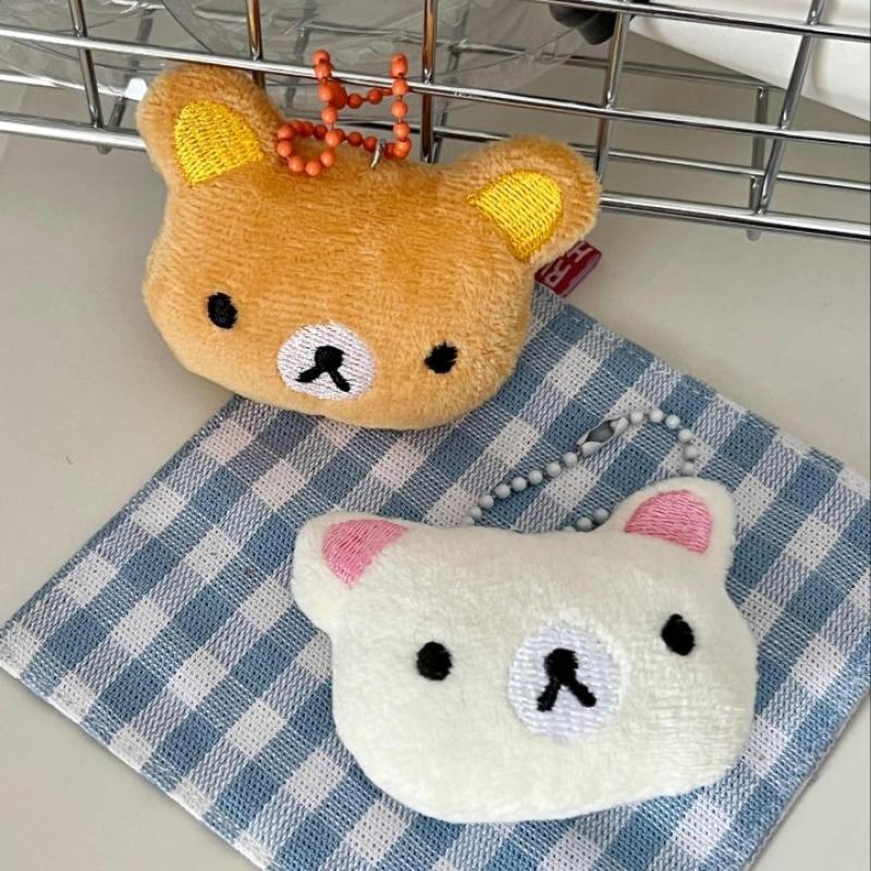 Kawaii Rilakkuma Anime Cartoon Plush Toys Keychain Cute Cartoon Backpack Pendant Accessories Gifts