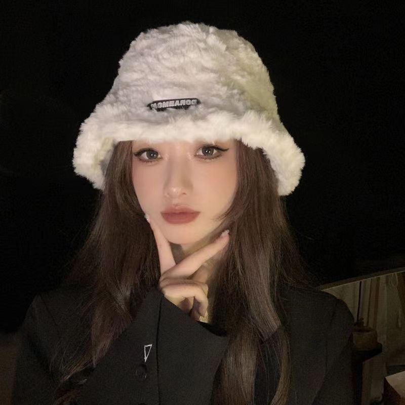 

Fisherman s hat autumn and winter big brim new lamb wool women s versatile thickened ear protector hat one size fits all хакі