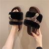 Premium Beautiful Lamb Wool Slippers Women's Outer Wear Platform 2025 New Autumn and Winter Super Fire Fashion Women's One-word Drag