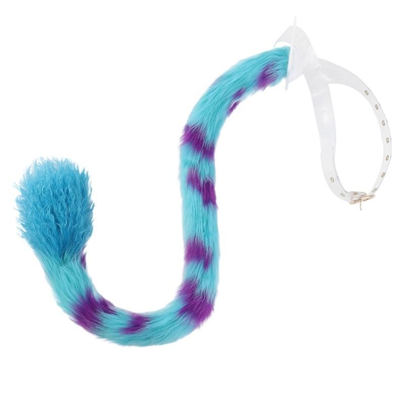 Faux Furs Foxes Costume Tail Adult/Teen Cosplay Halloween Christmas Party Costume Adjustable Cats Dog Wolf Leopards Tail