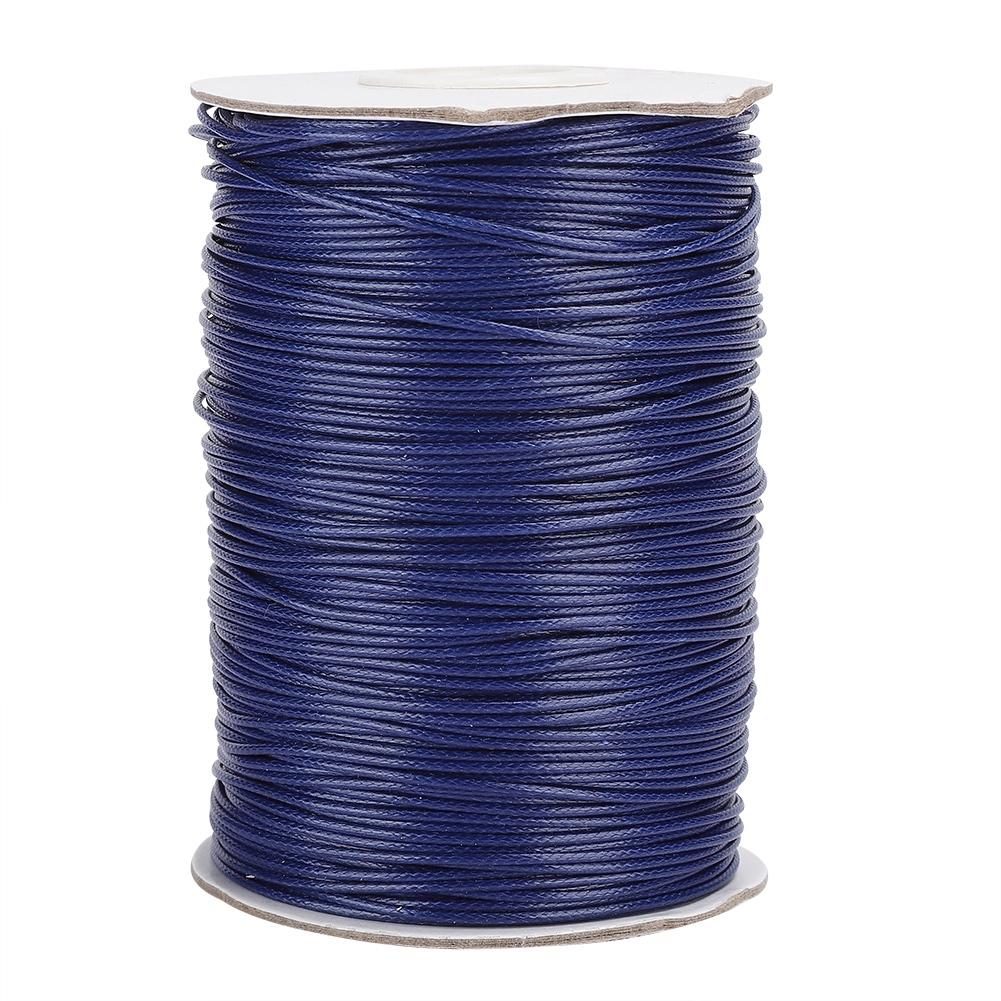 160m Wax Line Environmentally Friendly Hand Woven Rope Necklace Cotton Thrd 1mm(Black )