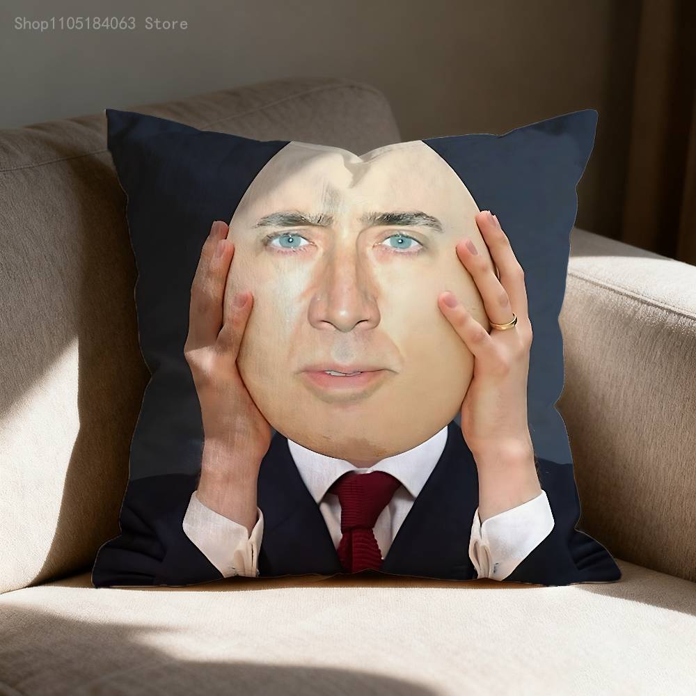 Federa Cuscino Meme N-Nicholas C-Cage Per 55x55cm 30x30cm 50x50cm 45x45cm 40x40cm Quadrata Federa Cuscino Sedia
