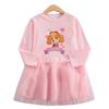 Paw Patrol Girls' Long Sleeve Princess Mesh Dress - Stylish Spring/Autumn Skirt for Kids