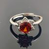 Flower Ornaments High Texture Hexagonal Rings Women's Fashion Metal Jewelry