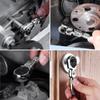 Heavy Dutys 1/4in Ratcheting Wrench With 7Position Adjustable Head And NonSlip Grip For DIY Projects 180Degree Direction