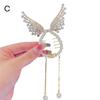 Elegant Flower Faux Pearl Tassel Hair Claw Shining Rhinestone Hair Clip Women Hair Barrette Girl Bun Hair Holder Fringe Hairpin Jewelry Hair