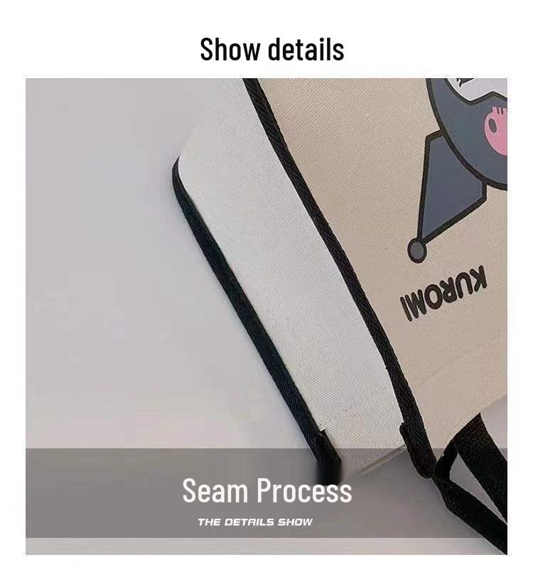 Cute Canvas Tote: Large Capacity Lunch & Wash Bag for Women, New Cartoon Design