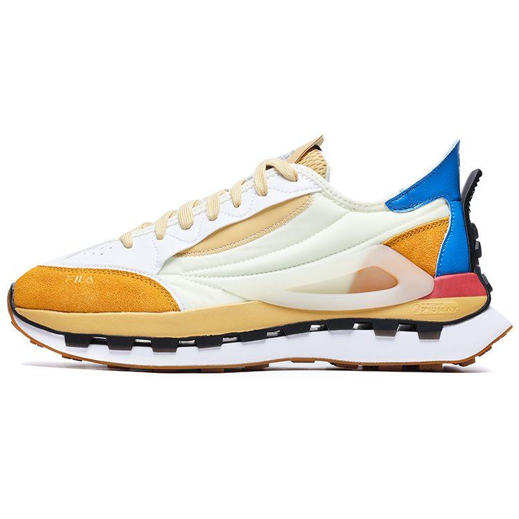 

Fila KM Ткань Синтетическая кожа Нейлон Замша Спортивные Низкие Повседневные Кроссовки Мужские кремовый Золотисто-желтый F12M233113FCW 41