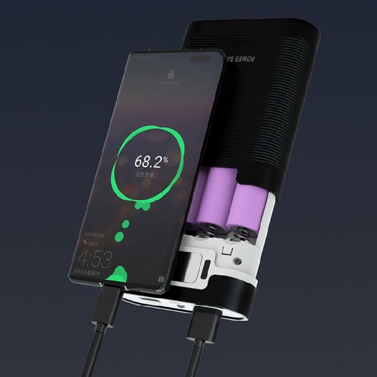 Practical 18650 Mobile Battery Case 4 Cells Detachable Design Easy Assembly LED Power Display Suitable for Enthusiasts