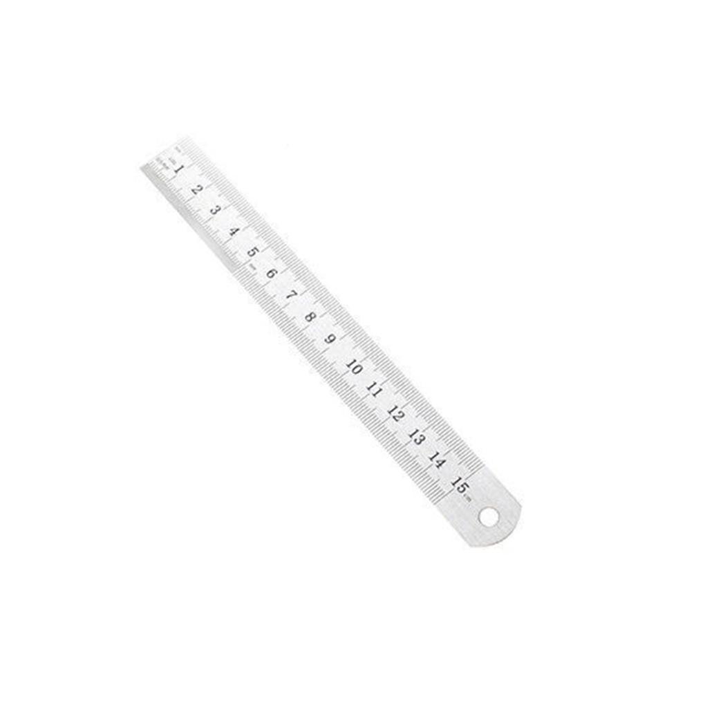 

Лінійка з нержавіючої сталі Двостороння шкала Точне вимірювання Студент Вчитель Прямі лінійки Шкільне навчальне приладдя Канцтовари 15cm