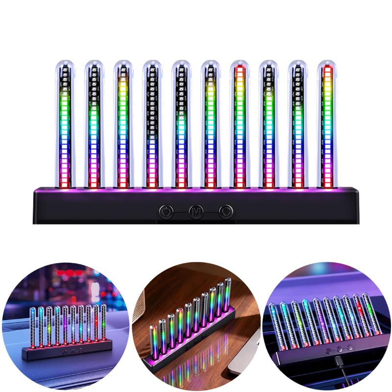 Sound Activated RGB Ambient Light Dynamic Gradient LED Strip for Car Interior Home Party Room Decor