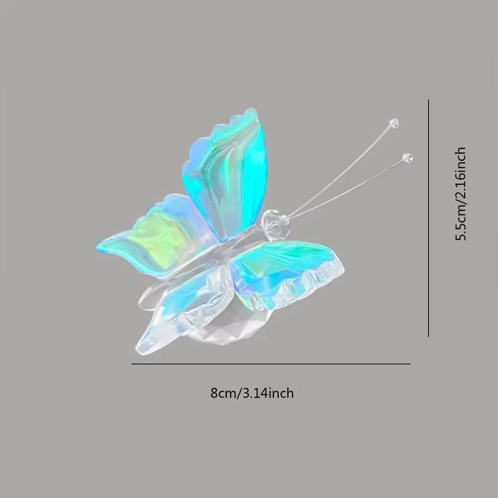 1pc-Beautiful Decorations Craft Crystal Butterfly Pendant Crystal Small Animals