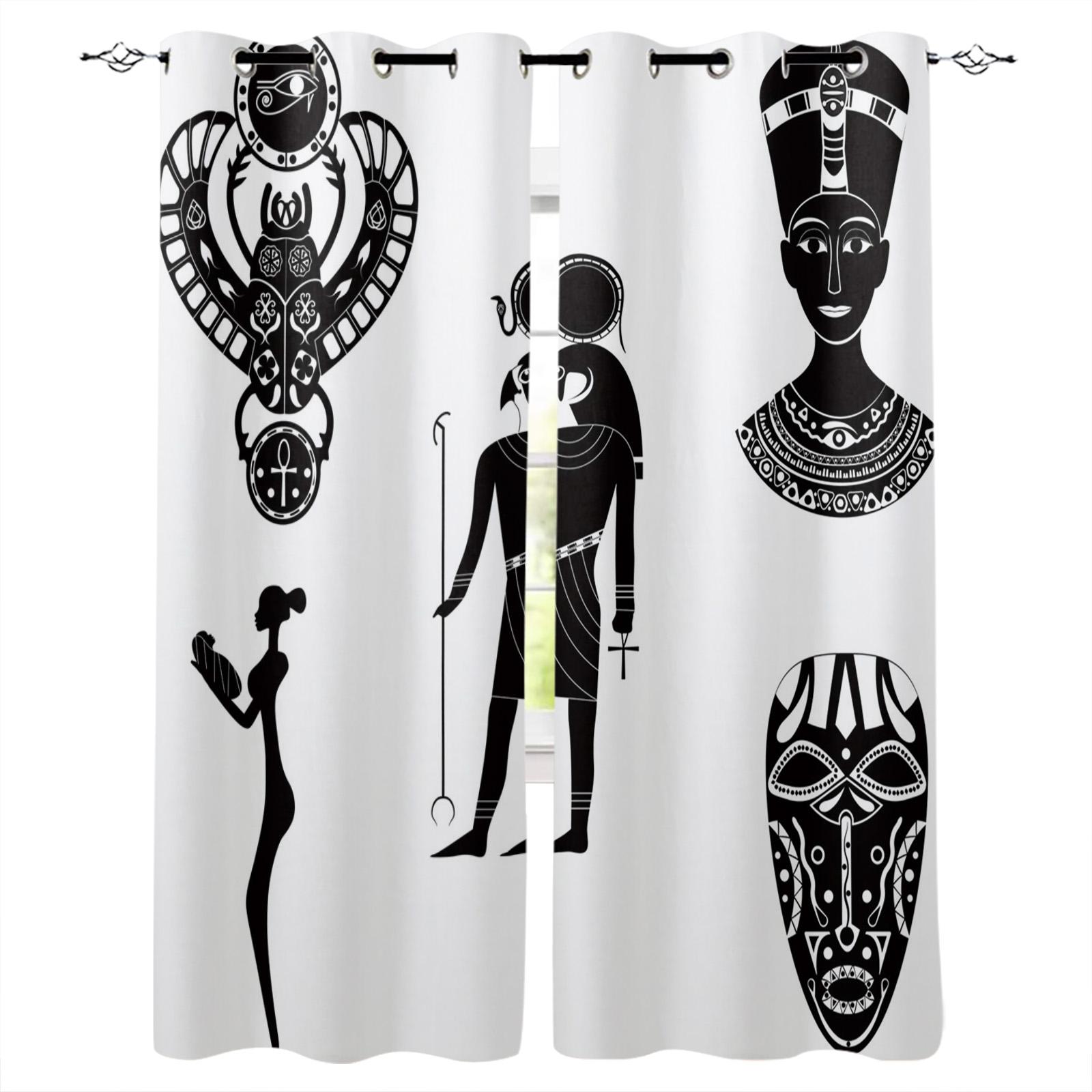 Занавеска Древнеегипетский Бог Мудрости Спальня Кухня Шторы Украшения Гостиной Оконные — фото 18