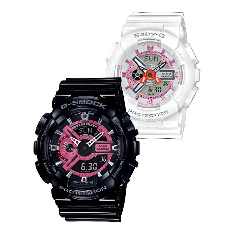 

CASIO Paired Watch Series-Disc Limited Edition Waterproof Flamingo Black Pink & Pink White Couple Watch Gift Box Quartz Silicone Strap SLV-19A-1APFFL чорний
