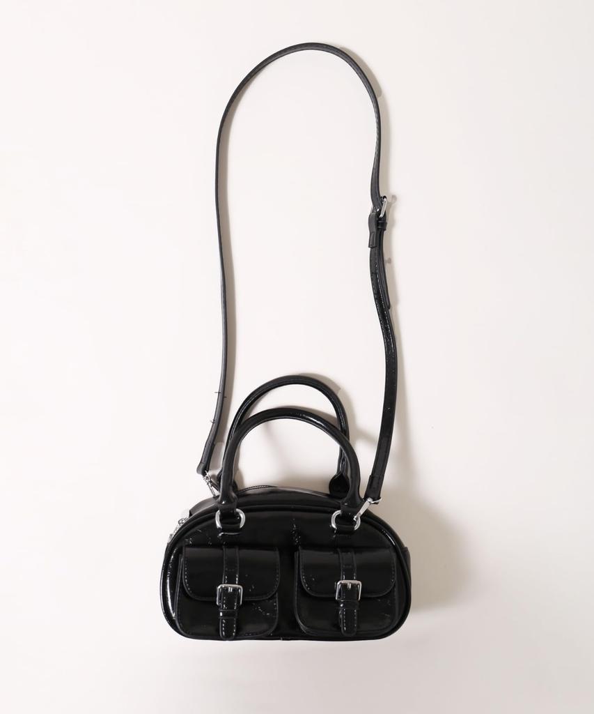 WEGO PHILLY Belt Pocket 2-Way Shoulder Bag, Girly, Women's, Size F, Black