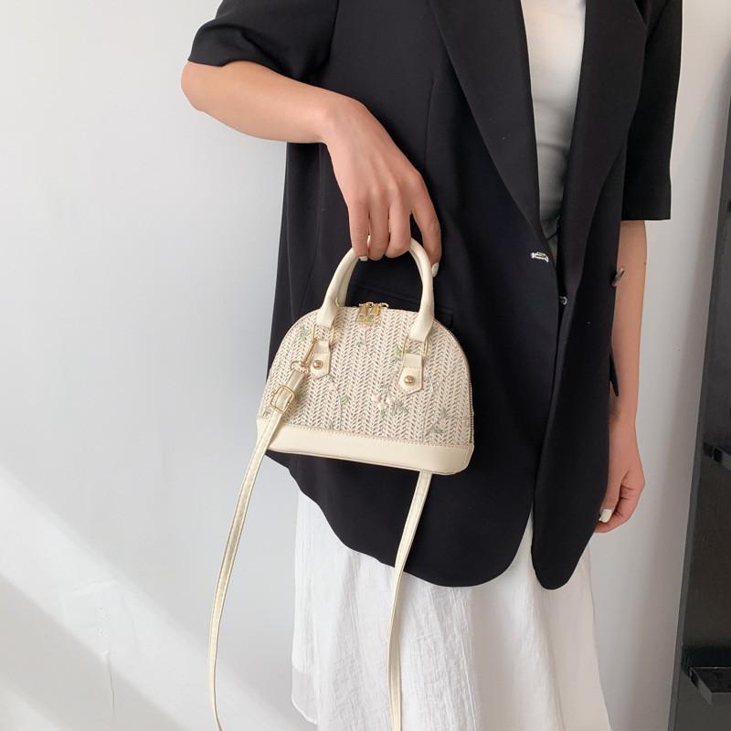 Stylish Vintage Shell Bag For Women In Black Beige Brown And Khaki Perfect For Casual Daily Use