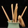 6Pcs/Set Natural Bamboo Kongfu Tea Ceremony Utensils Set Long Handle Food Grade Matcha Scoop Reusable Green Tea Teaspoons