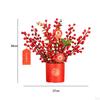 Artificial Floral Pot Chinese Collectible Party Decor Decorative Desk Ornament Decoration Year