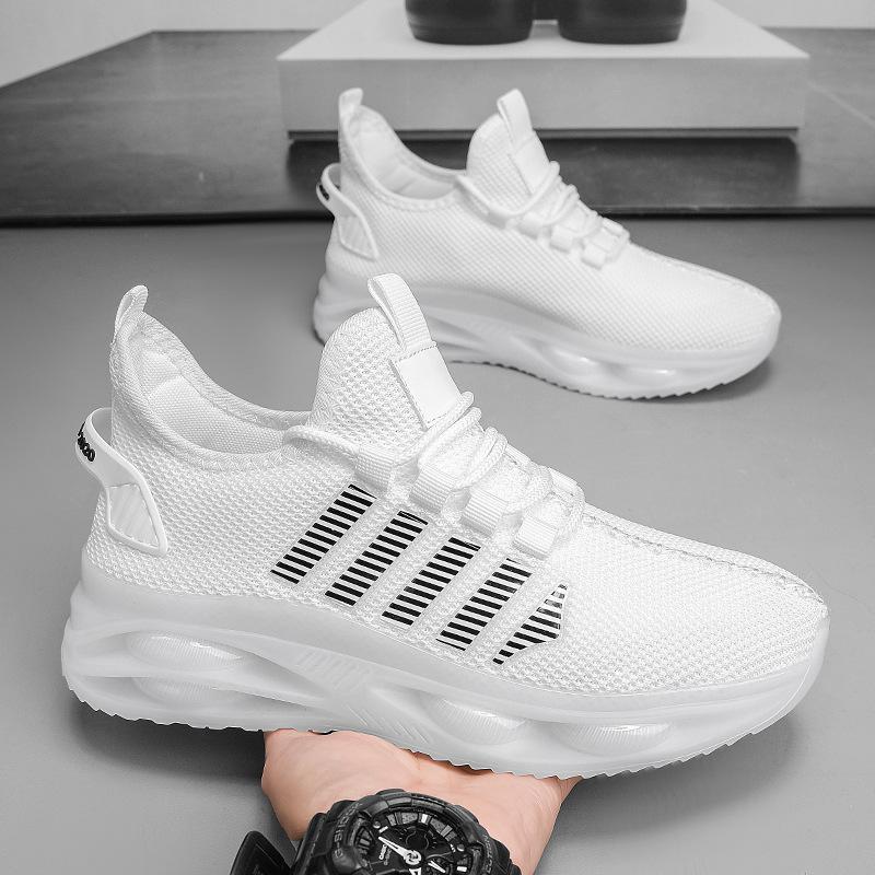 Live Summer New Large Size Casual Men's Shoes Teen Men's Flying Weaving Mesh Sneakers Breathable Running