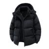 Men's Detachable Hooded Patchwork Plush And Thickened Warm Winter Cotton Jacket