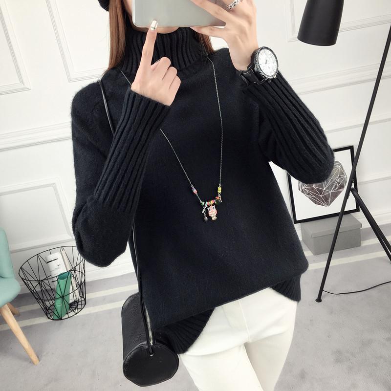 Autumn and Winter Korean Version of The Thick Turtleneck Sweater Loose Korean Version of The Pullover Sweater Bottoming Shirt Fashion Slim Top