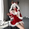 Santa Claus Cosplay Christmas Outfit Gold Velvet Christmas Perform Costume  Nightclub Bar