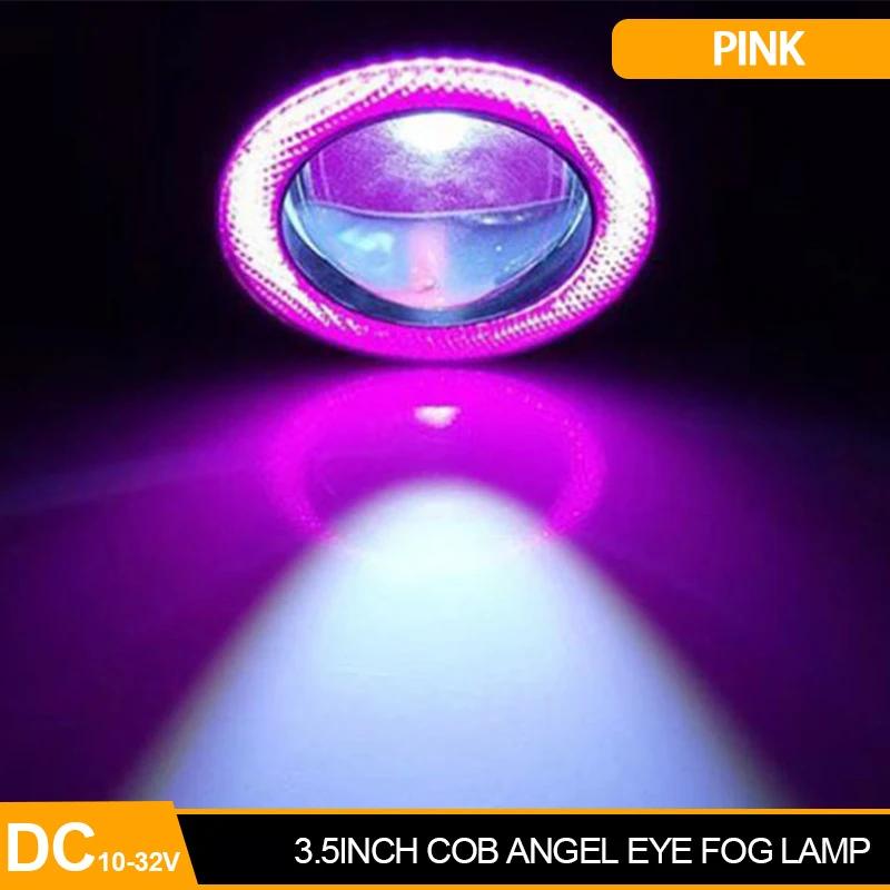 Car COB Auto DRL Led 12V HeadLamps Angel Eyes Fog Lamp Waterproof Headlights Daytime Running DayLight Turn Signal Trunk Led