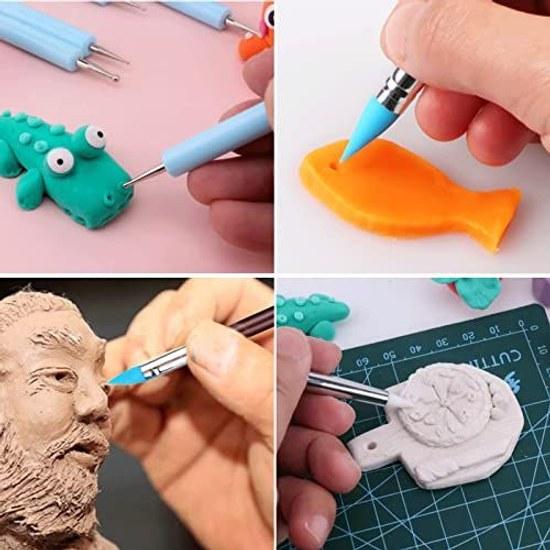 Silicone Brush 10-piece Set Pens Clay Tools Sculpting Nail Resin Coloring Paint Brushes Modeling Shaping Crafts Pottery Statues Sculpture Carving DIY
