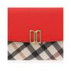 Daks Red Check Two Fold Wallet With Dd Logo