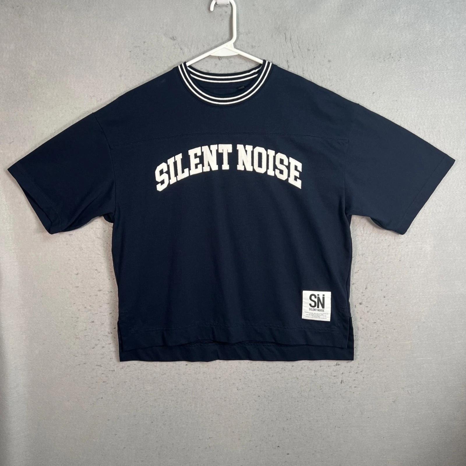 

GU x Silent Noise Navy Blue Crewneck T-Shirt Womens Size Medium M