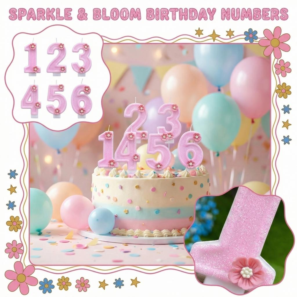 Fashion Cartoon Creative Birthday Candles Party Digital Candles