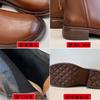 Short boots women's low tube round head British style small man thin women's boots autumn and winter new leather flat boots