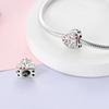 Original Charms Copper Plated Happy Family Parent-Child Heart Beads Fit Bracelets For Women Jewelry Making Gifts