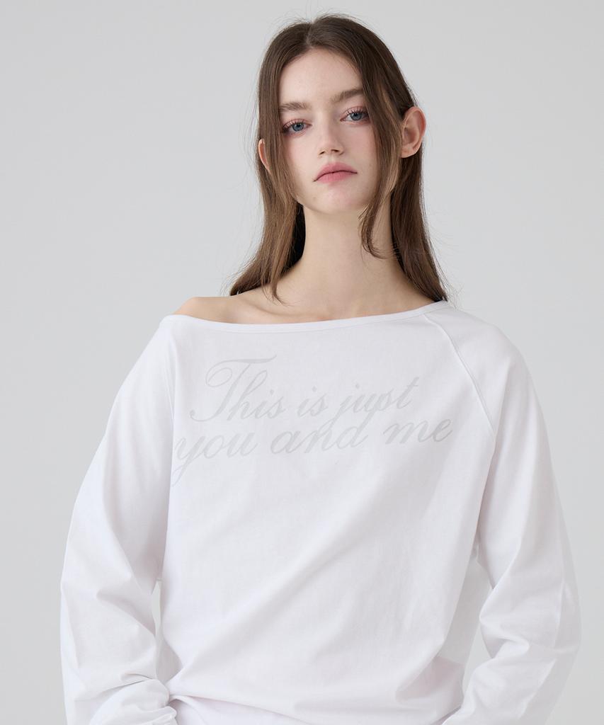 DANGLEDROP Dgdp Raglan Off-Shoulder Long Sleeve_White