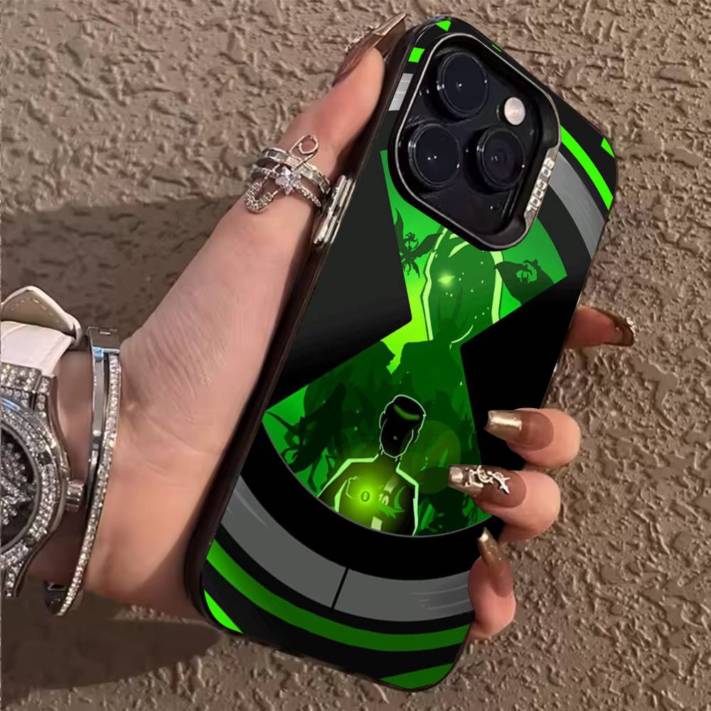 B-Ben10 O-Omnitrix Watch Phone Case For iPhone 17,16,15,14,13,12,11,Pro,X,XS,Max,Plus Soft Black Cover