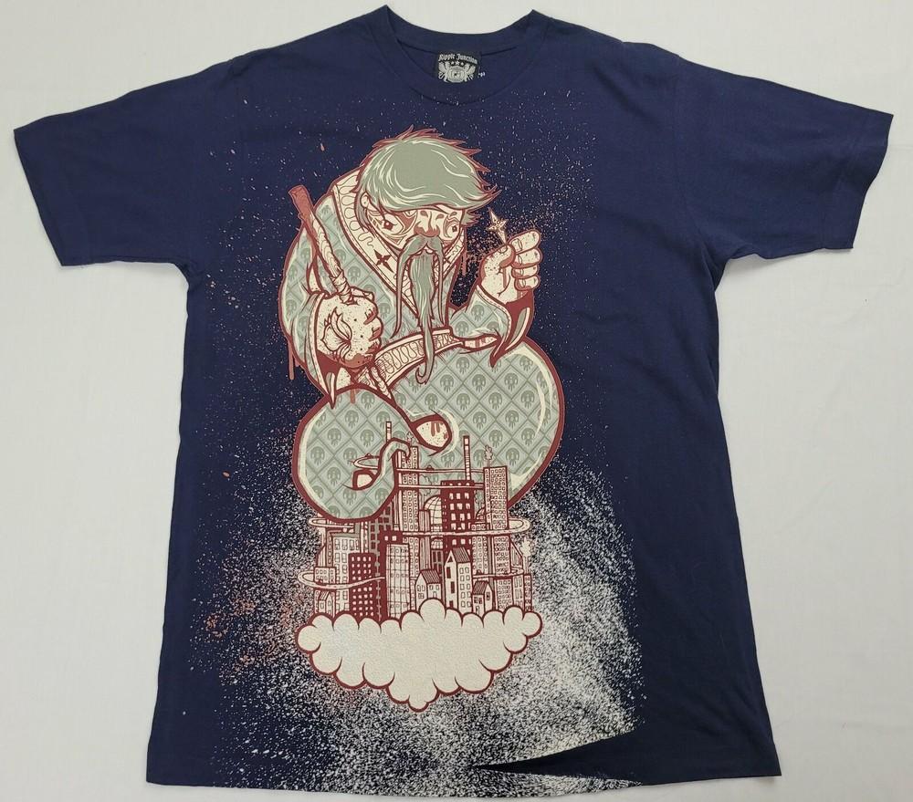 Buddha Drew Millard SA Old Man Cloak Ripple Junction Mens T-Shirt (Navy) Unisex T-Shirt XXXXL