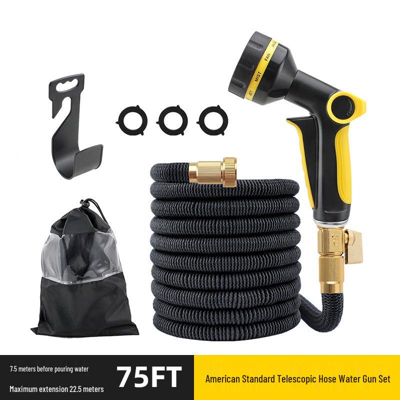 Midsummer 2200D TPE Retractable Magic Hose for Car Wash and Garden Watering with Spray Gun