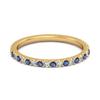 Blue Sapphire Eternity Band Ring - 925  Sterling Silver Gold Vermeil