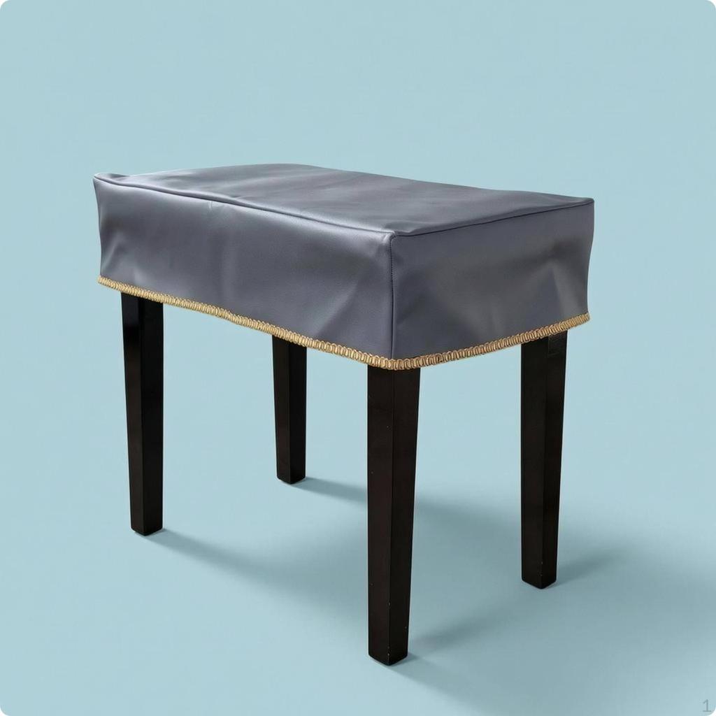Piano Bench Cover WaterResistant Tailored Easy to Wipe Clean 7535cm Dark Gray