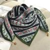 Chic Autumn/Winter Silk Scarf with Magnetic Golden Ball Clasp – Korean Style Neck Warmer