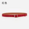 Simple Matte Velvet Belt Women'S Square Buckle High-End Leather Jeans Decorative Belt Women'S
