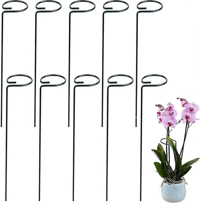 5/10/15Pcs 40cm Plant Support Stakes, Garden Single Stem Stake Amaryllis Cage Rings for Tomatoes Orchid Lily Peony Rose Flower
