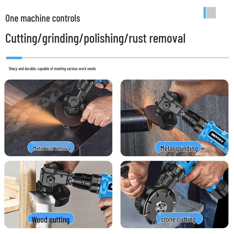 Electric Drill Conversion Kit: Hand Drill to Angle Grinder & Polisher