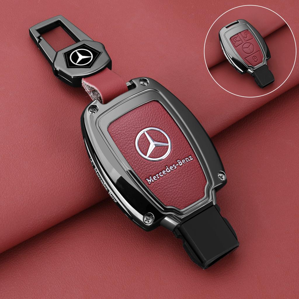 Car Zinc Alloy Key Case Bag Metal Key Shell For Mercedes-Benz A B C E G S V Class GLA GLC GLE GLK Vito Sprinter SL SLK Viano ML