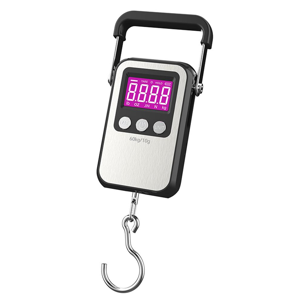 

60kg 10g Precision Luggage Scale Fishing Weighing Scales Digital Handheld Travel Suitcase Balance Stainless Steel Rechargeable