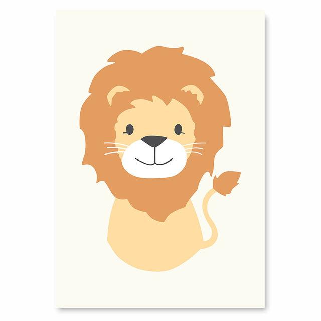 

Прекрасный мультфильм животное лев детская комната декоративные картины детская холст живопись настенное искусство Cuadros Decoracion Dormitorio 21*30cm